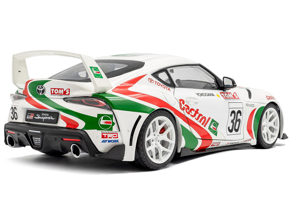 2024 Toyota GR Supra #36 "Toyota Racing Tribute" White with Green and Red Graphics 1/18 Diecast Model Car by Solido