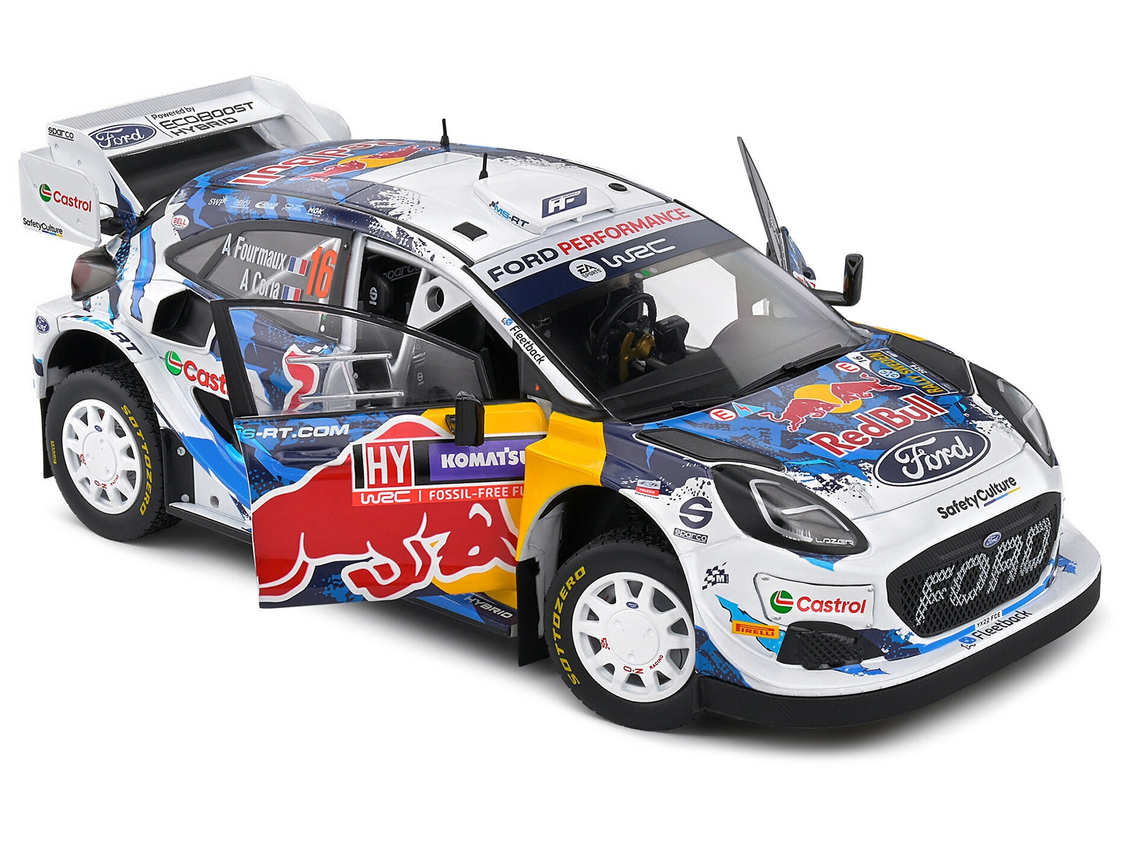 Ford Puma Rally1 Hybrid #16 Adrien Fourmaux - Alexandre Coria 3rd Place "Rally Sweden" (2024) "Competition" Series 1/18 Diecast Model Car by Solido