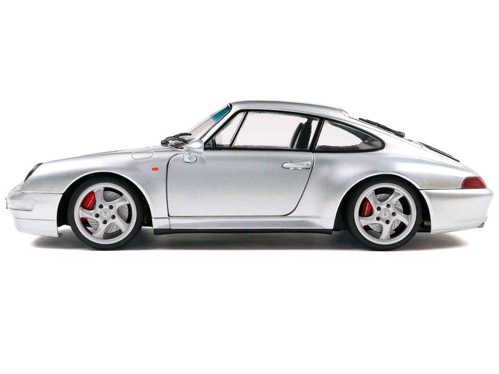 1996 Porsche 911 (993) 4S Polar Silver Metallic 1/18 Diecast Model Car by Solido