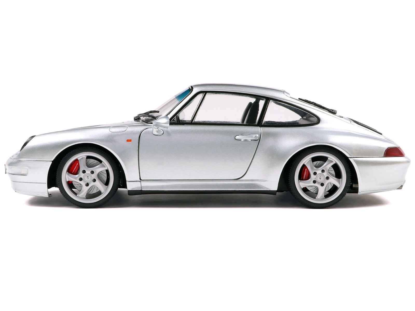 1996 Porsche 911 (993) 4S Polar Silver Metallic 1/18 Diecast Model Car by Solido