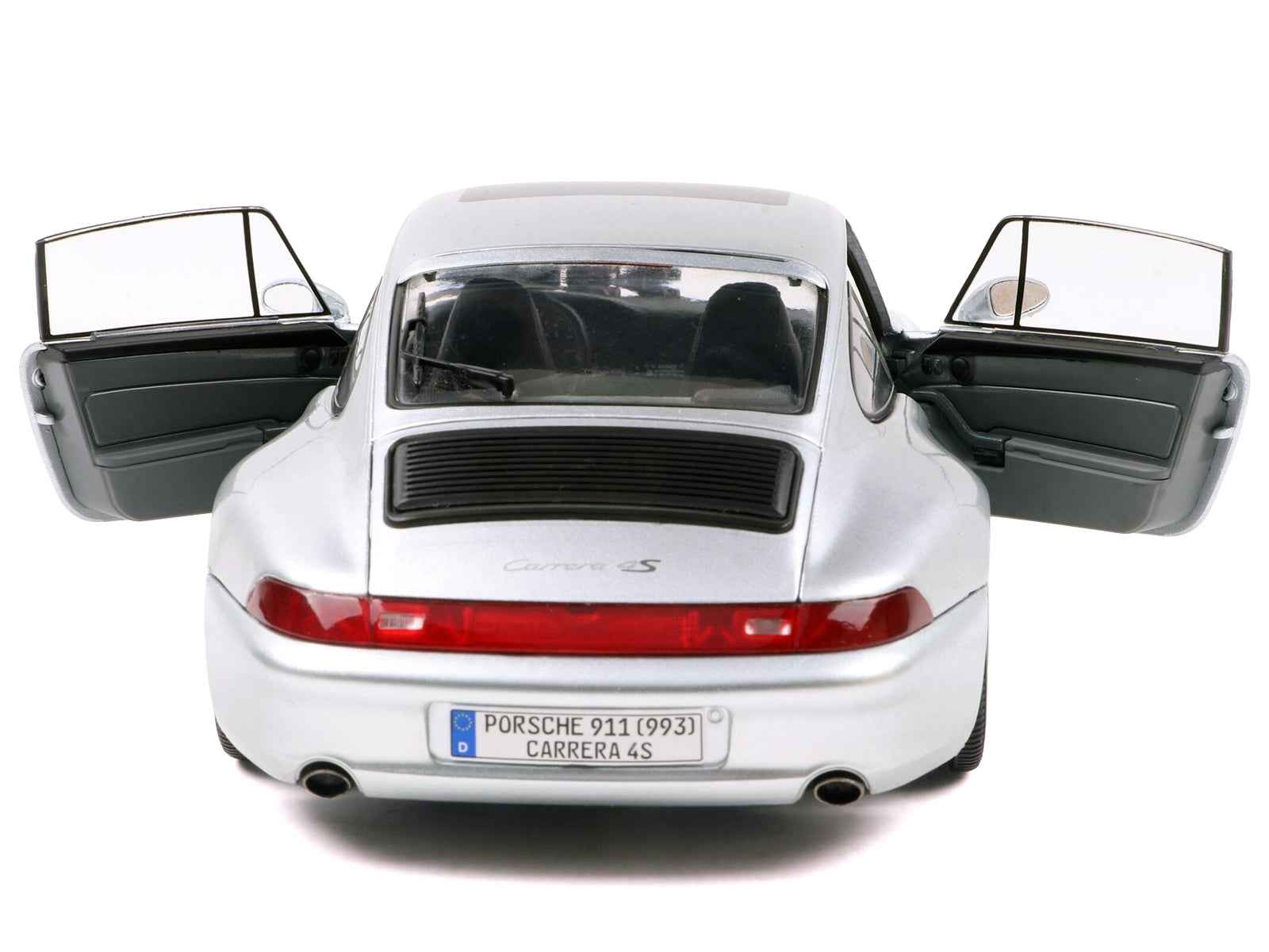 1996 Porsche 911 (993) 4S Polar Silver Metallic 1/18 Diecast Model Car by Solido