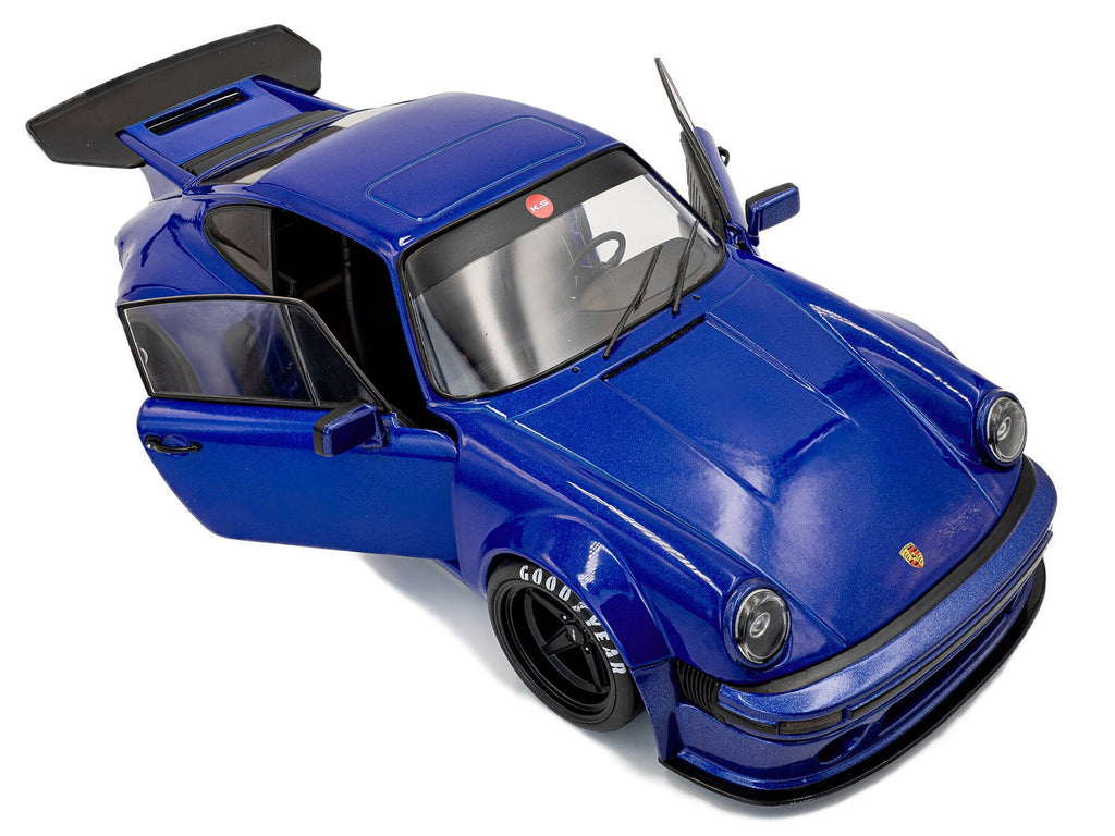2024 Porsche 911 KS-R by Khyzyl Saleem Dark Blue Metallic 1/18 Diecast Model Car by Solido