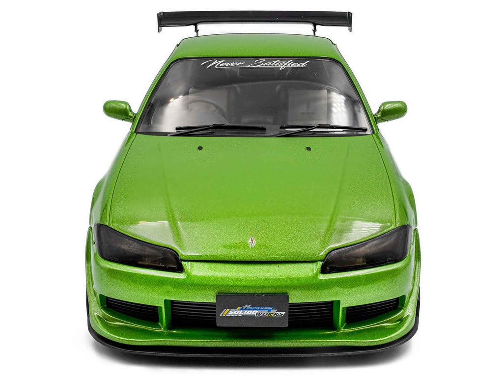 1999 Nissan Silvia S15 Spec-R Aero RHD (Right Hand Drive) "Never Satisfied" Green Metallic 1/18 Diecast Model Car by Solido