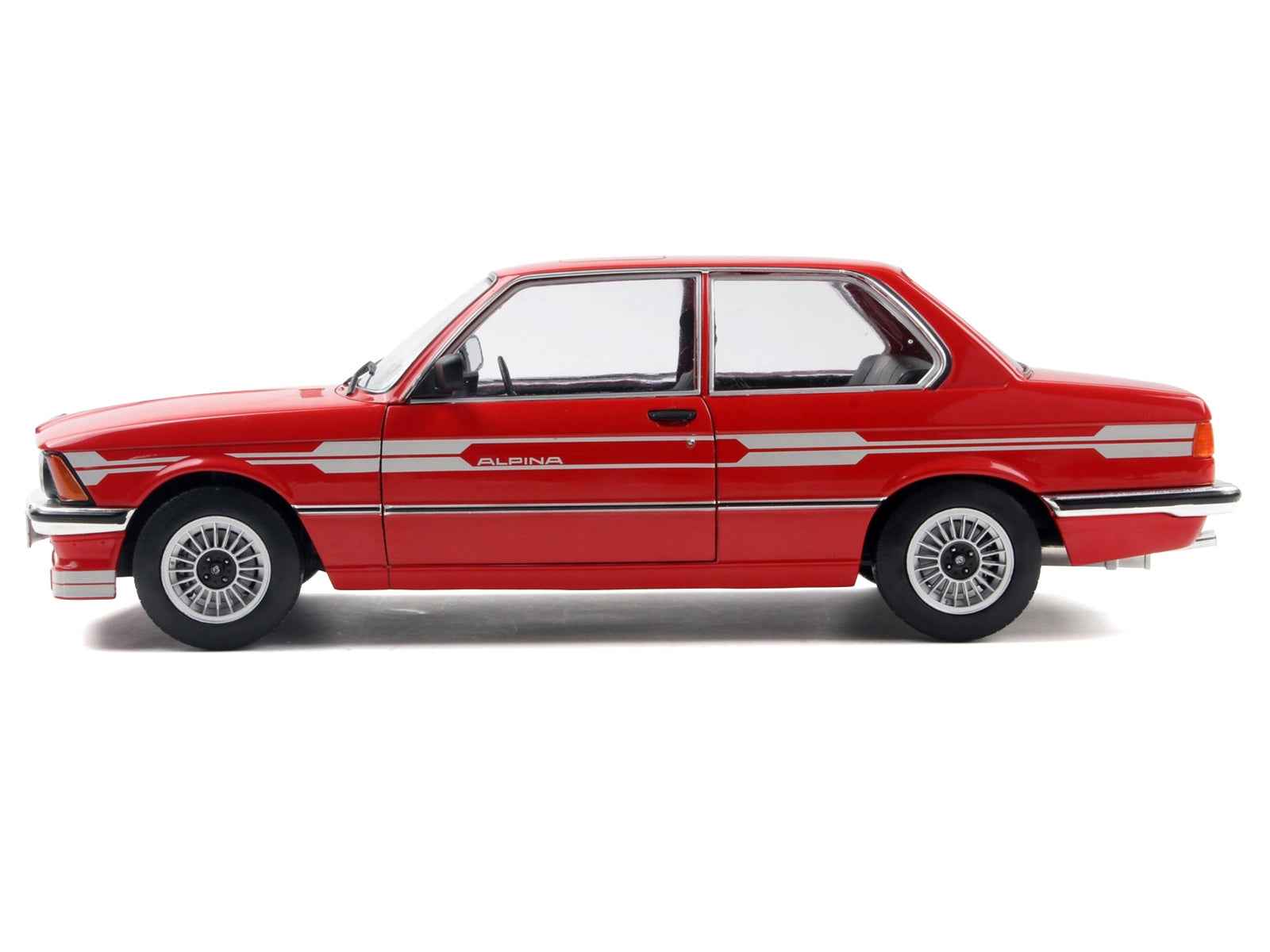 1980 Alpina E21 C1 2.3 Red with Gray Stripes 1/18 Diecast Model Car by Solido