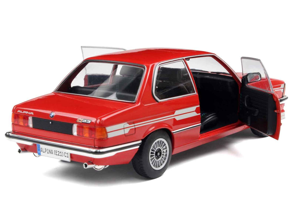 1980 Alpina E21 C1 2.3 Red with Gray Stripes 1/18 Diecast Model Car by Solido