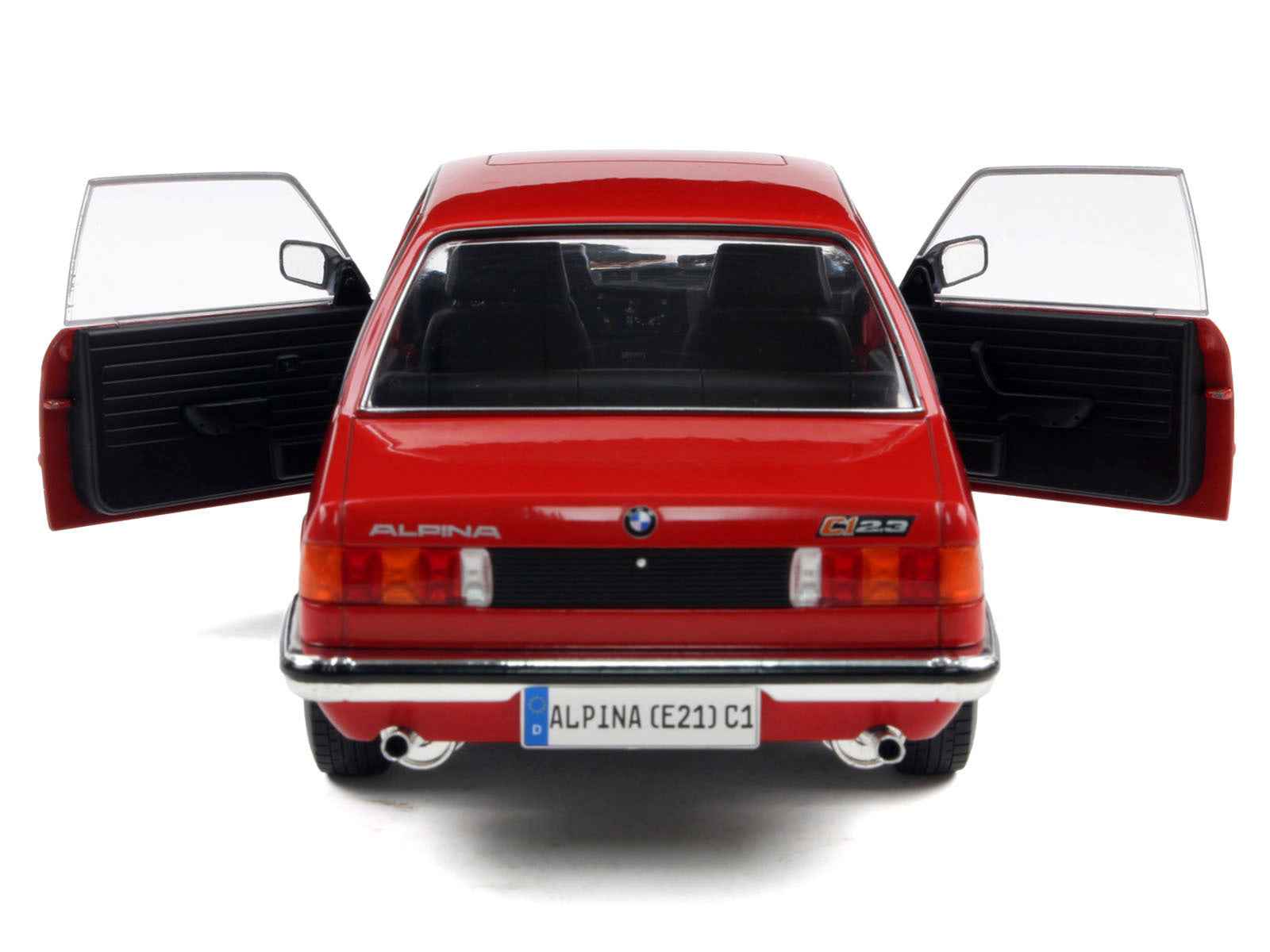 1980 Alpina E21 C1 2.3 Red with Gray Stripes 1/18 Diecast Model Car by Solido