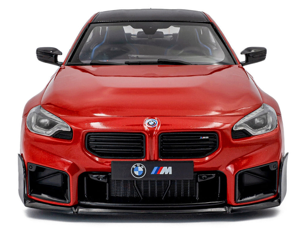2024 BMW M2 Performance Parts Toronto Red Metallic with Carbon Top 1/18 Diecast Model Car by Solido