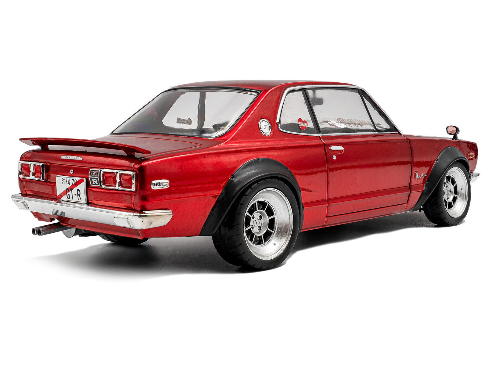 1970 Nissan Skyline (C10) Hakosuka RHD (Right Hand Drive) Red Metallic 1/18 Diecast Model Car by Solido
