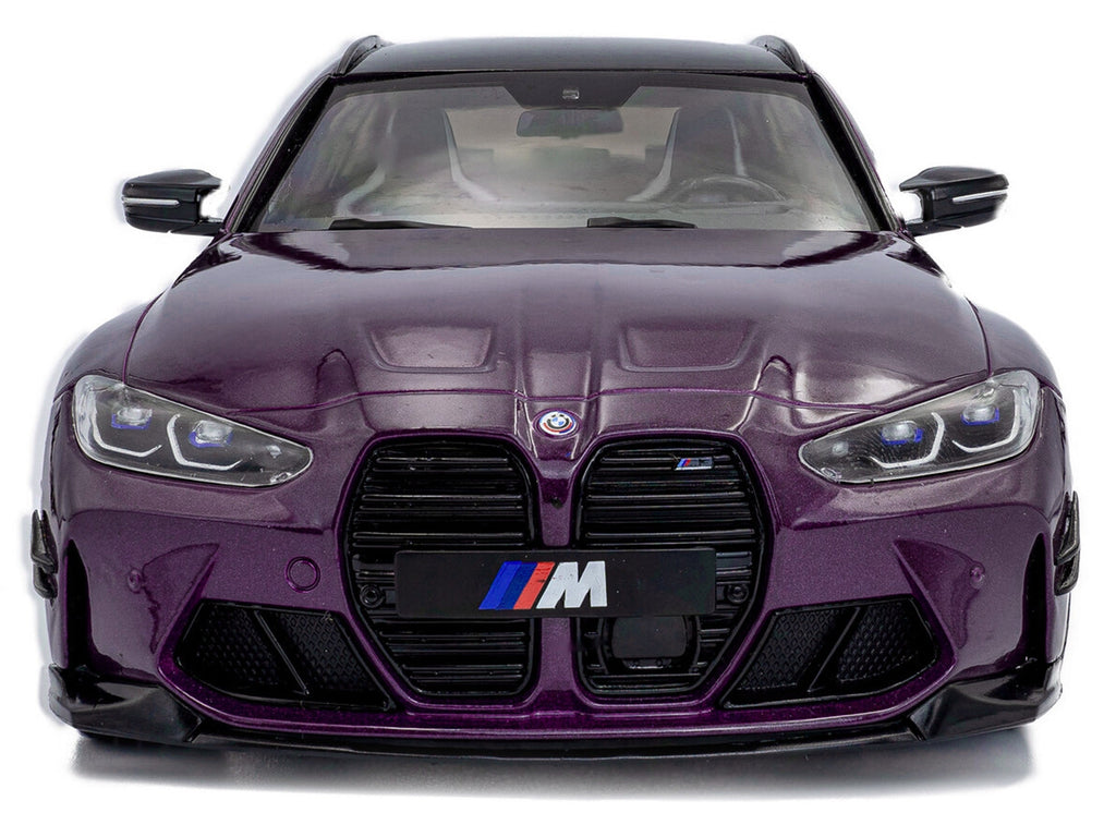 2024 BMW M3 Competition M xDrive Touring Twilight Purple Pearl Metallic with Black Top 1/18 Diecast Model Car by Solido