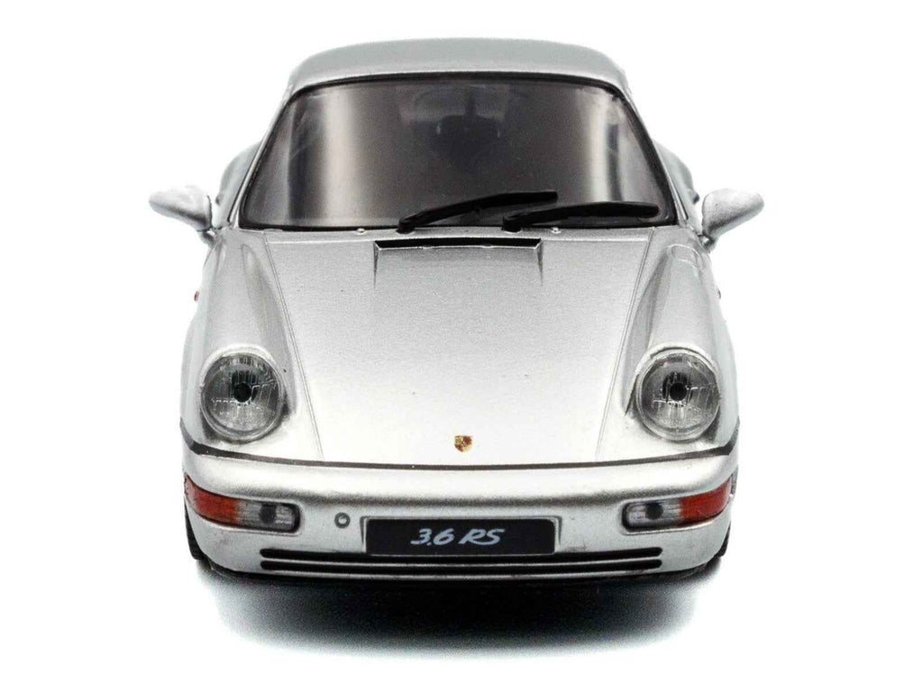 1994 Porsche 911 (964) RS Silver Metallic with Black Stripes 1/43 Diecast Model Car by Solido