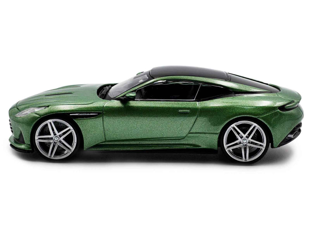 2023 Aston Martin DB12 Coupe Iridescent Emerald Metallic with Black Top 1/43 Diecast Model Car by Solido