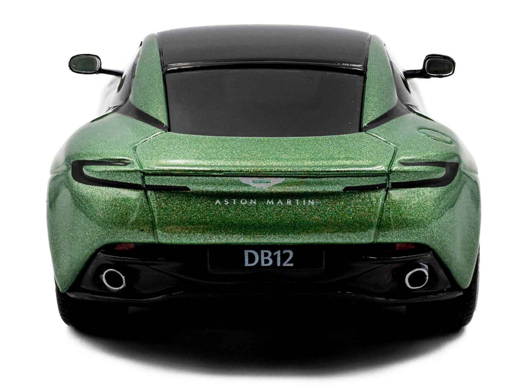 2023 Aston Martin DB12 Coupe Iridescent Emerald Metallic with Black Top 1/43 Diecast Model Car by Solido