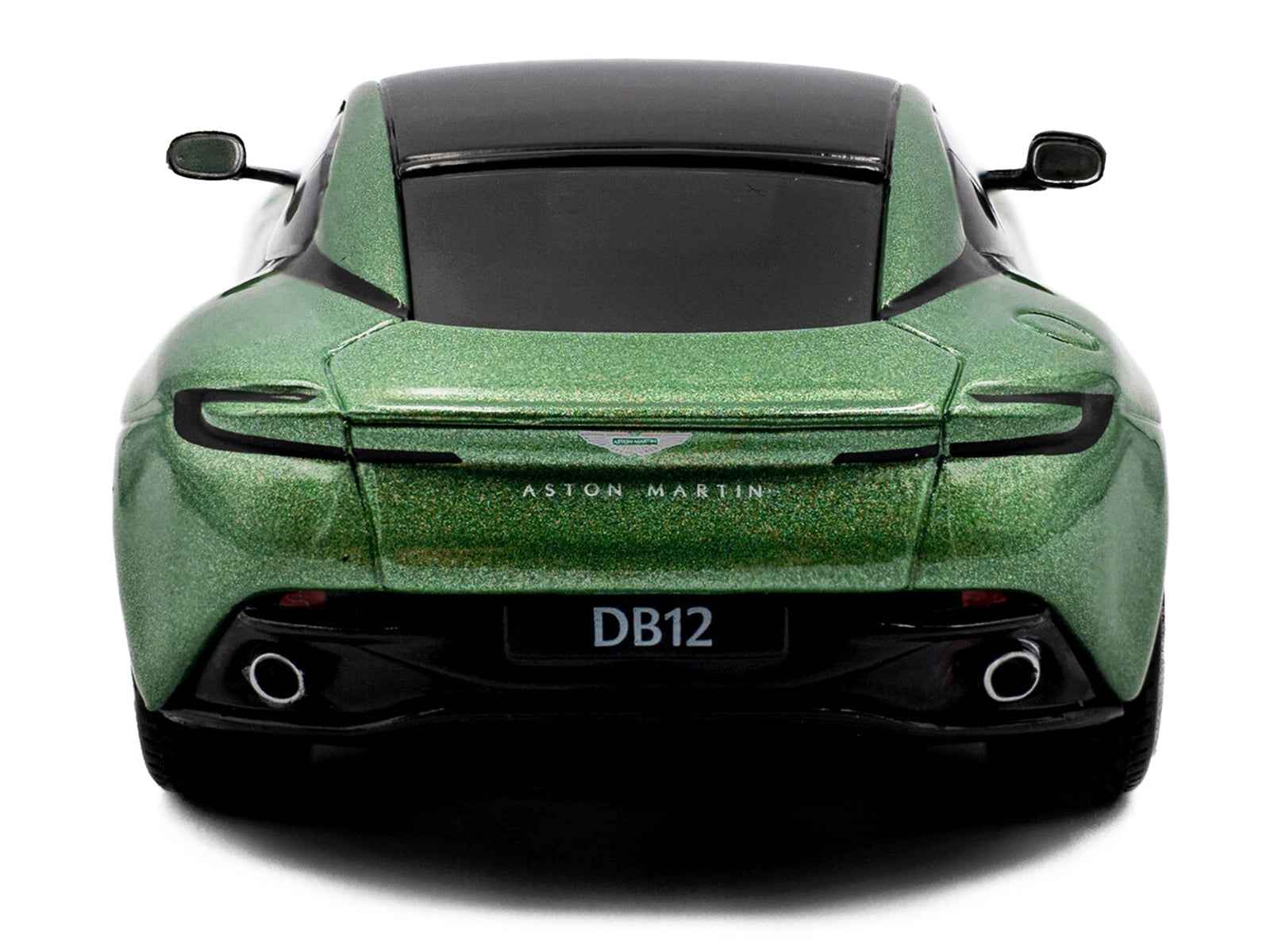 2023 Aston Martin DB12 Coupe Iridescent Emerald Metallic with Black Top 1/43 Diecast Model Car by Solido
