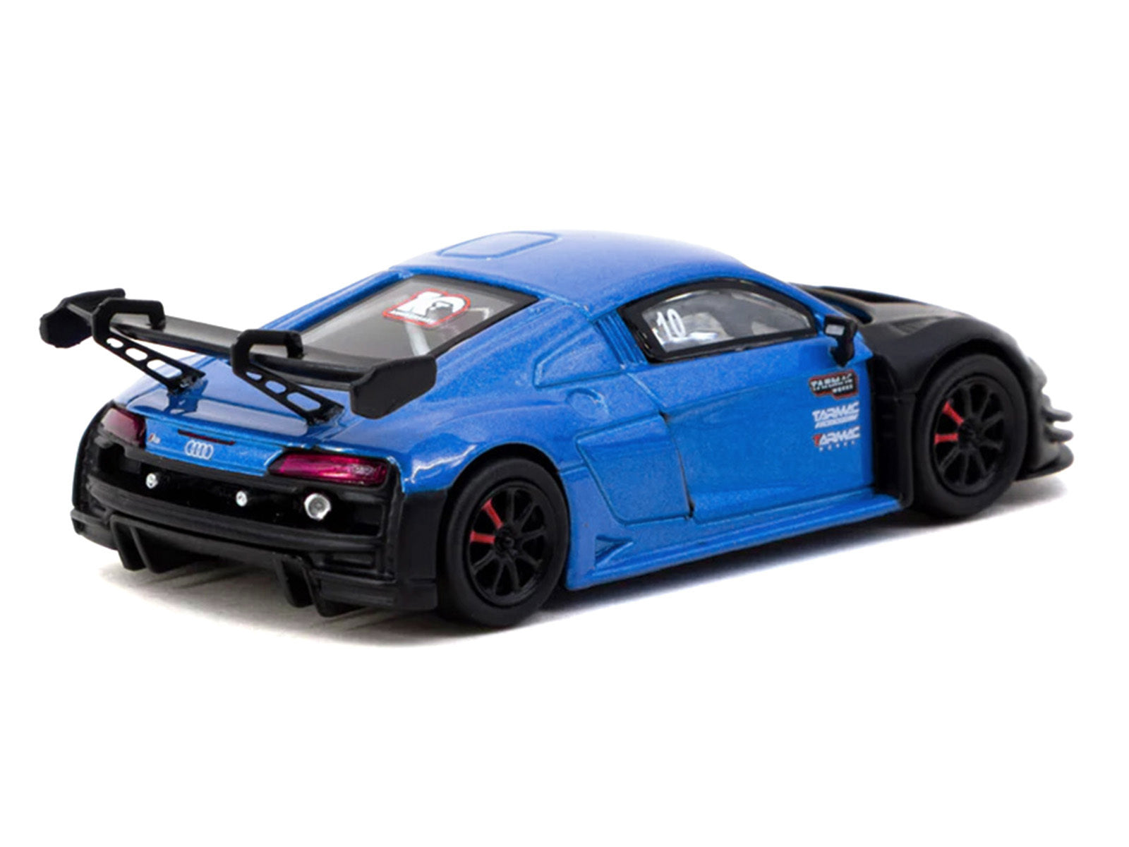 Audi R8 LMS GT3 evo II #10 "Tarmac Works 10th Anniversary" Blue Metallic and Matt Black "Hobby64" Series 1/64 Diecast Model Car by Tarmac Works