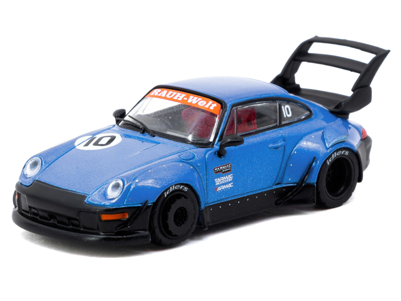 RWB 993 RHD (Right Hand Drive) #10 "Tarmac Works 10th Anniversary" Blue Metallic "Hobby64" Series 1/64 Diecast Model Car by Tarmac Works