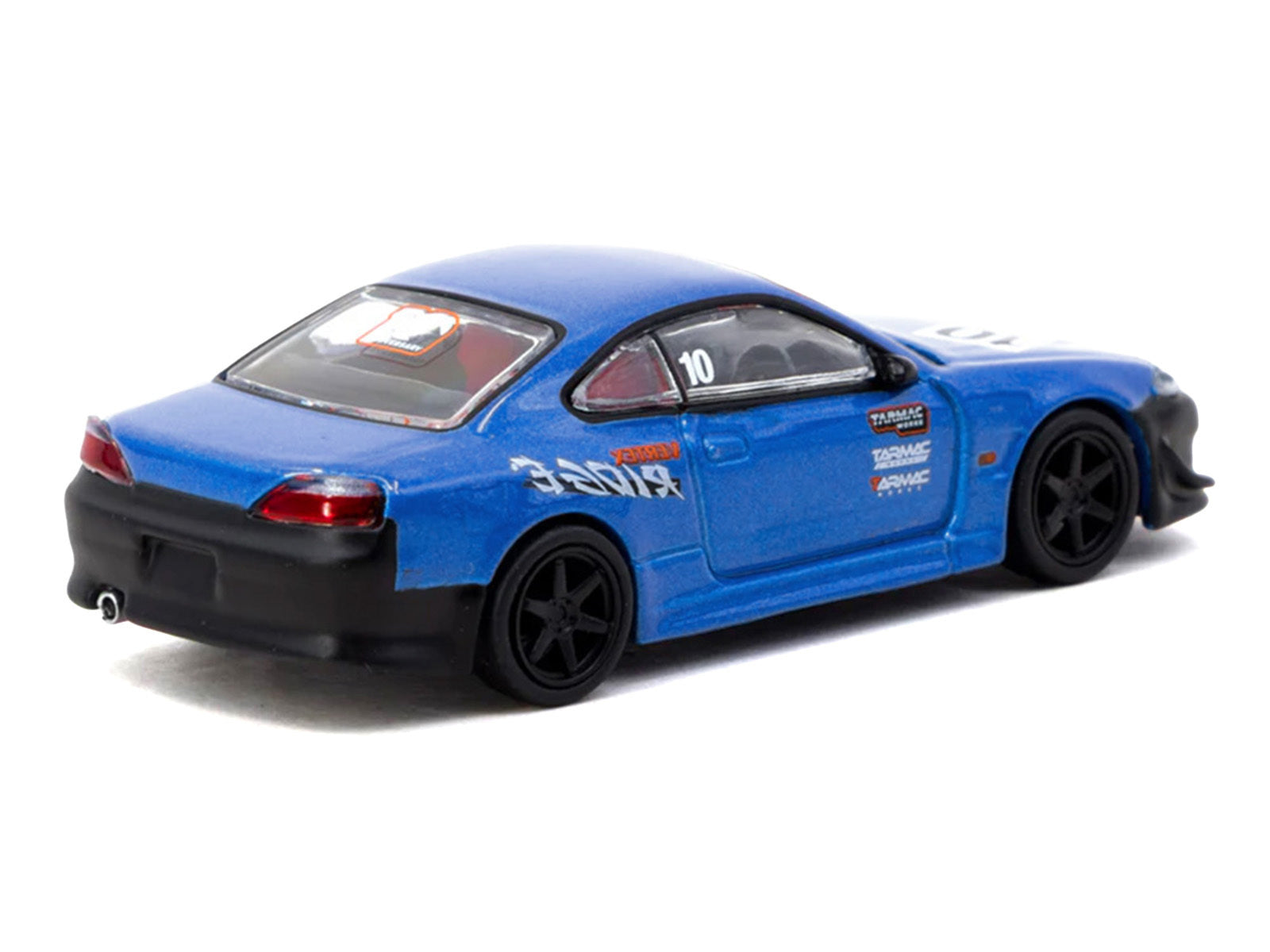 Nissan Vertex Silvia (S15) RHD (Right Hand Drive) #10 "Tarmac Works 10th Anniversary" Blue Metallic "Global64" 1/64 Diecast Model Car by Tarmac Works