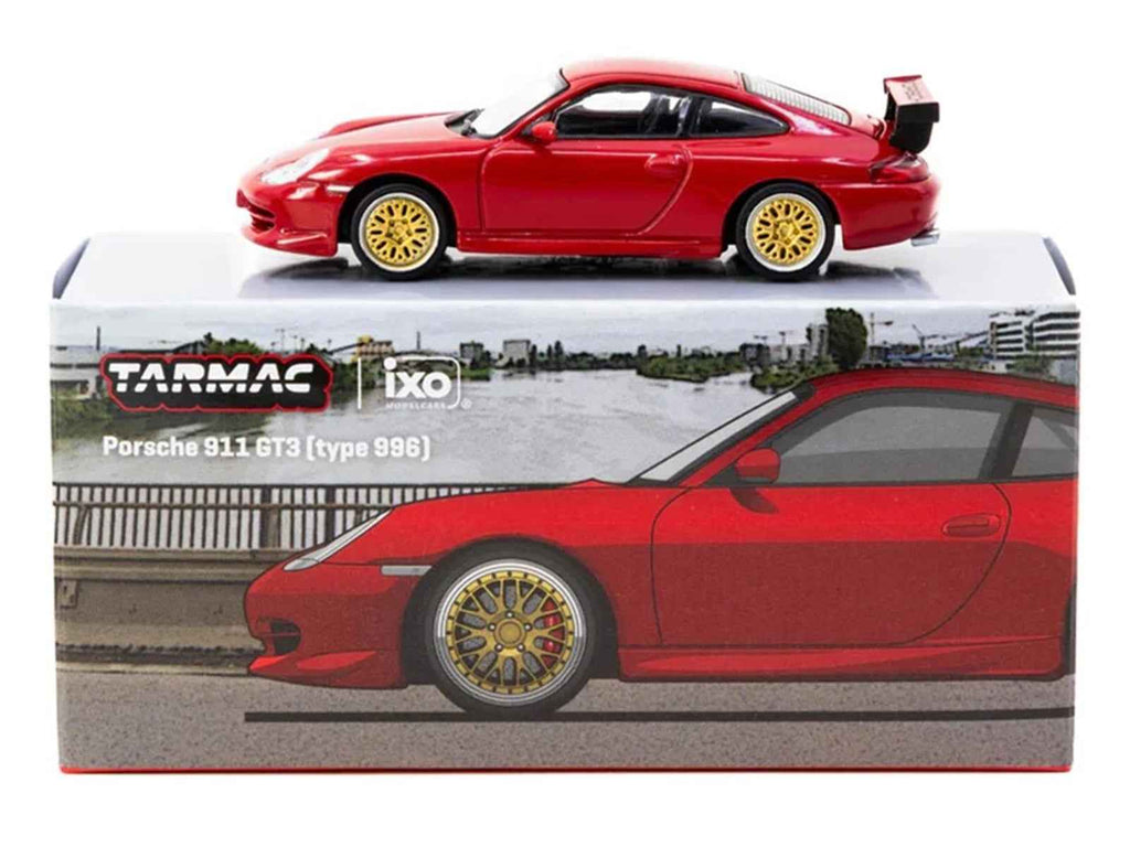 Porsche 911 GT3 (996) Red "Global64" Series 1/64 Diecast Model by Tarmac Works