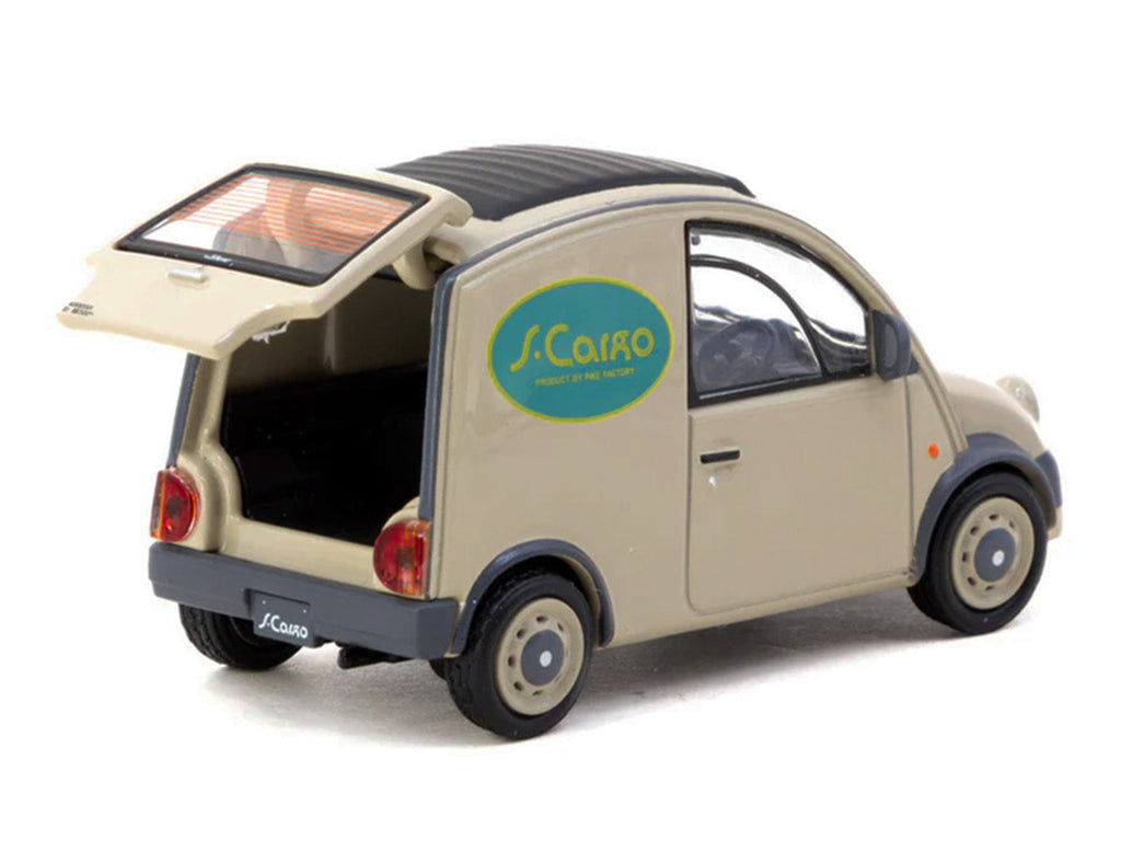 Nissan S-Cargo Van RHD (Right Hand Drive) "Presentation" Beige with Tarmac Cards "Global64" Series 1/64 Diecast Model Car by Tarmac Works