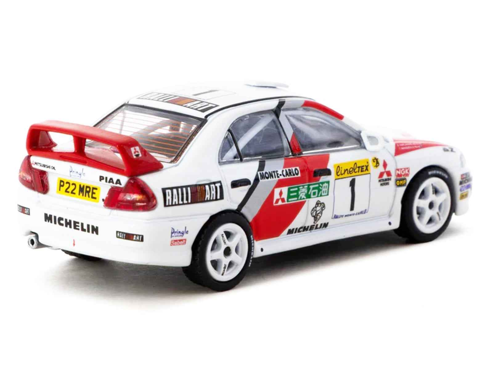 Mitsubishi Lancer Evolution IV #1 Tommi Makinen - Seppo Harjanne 3rd Place "Monte Carlo Rally" (1997) "Global64" Series 1/64 Diecast Model by Tarmac Works