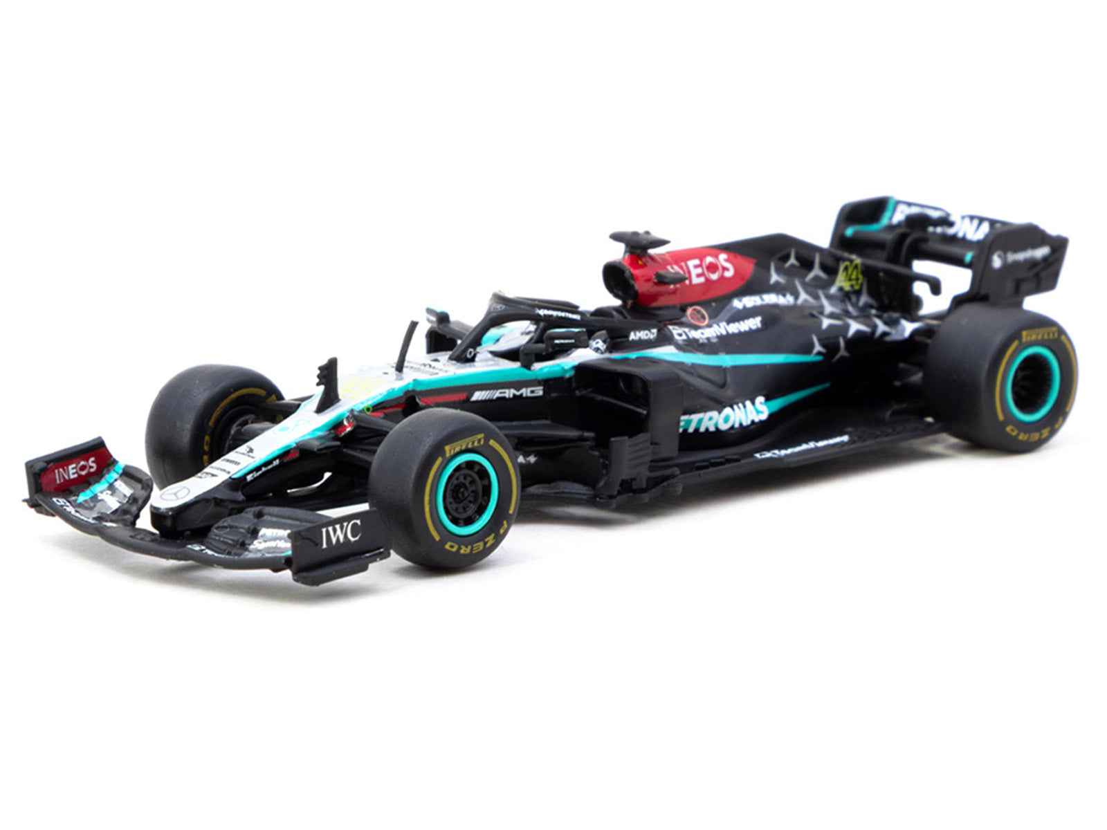 Mercedes-AMG F1 W12 E Performance #44 Lewis Hamilton Formula One F1 "New York Demo Run" (2024) "Global64" Series 1/64 Diecast Model by Tarmac Works