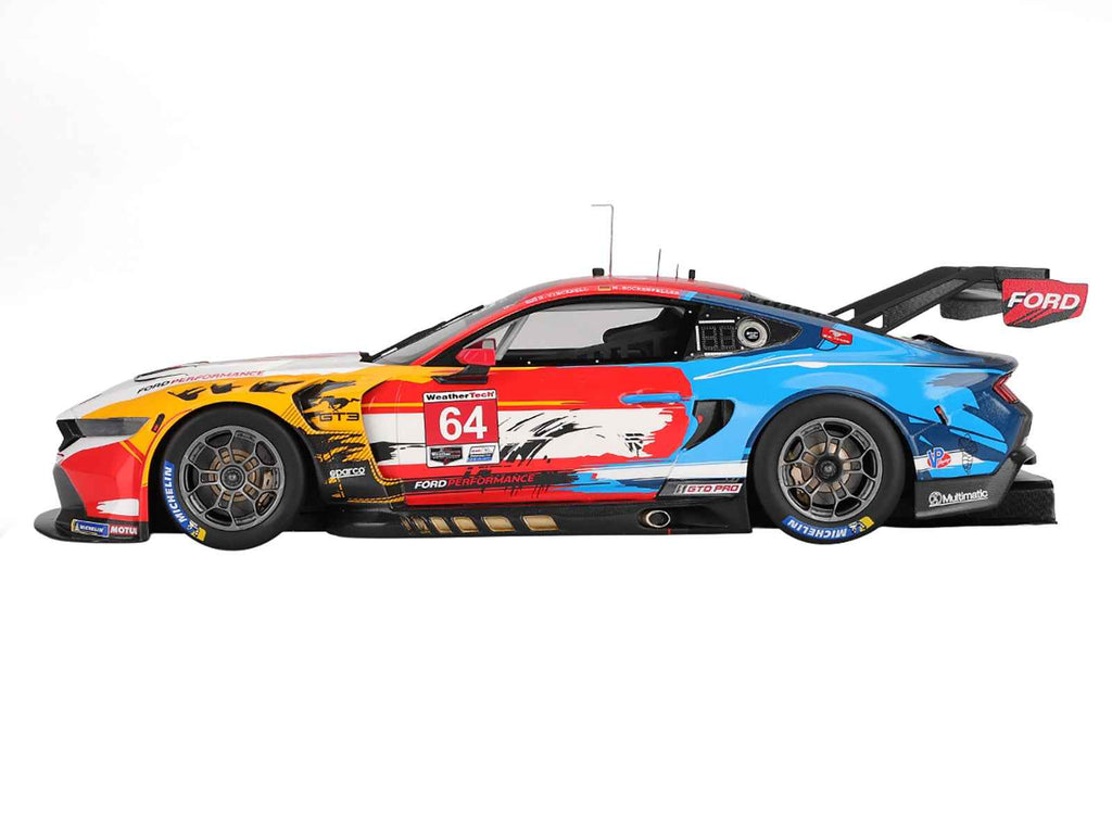 Ford Mustang GT3 #64 Mike Rockenfeller - Harry Tincknell "Ford Multimatic Motorsports" "Motul Course de Monterey - Laguna Seca" (2024) 1/18 Model Car by Top Speed