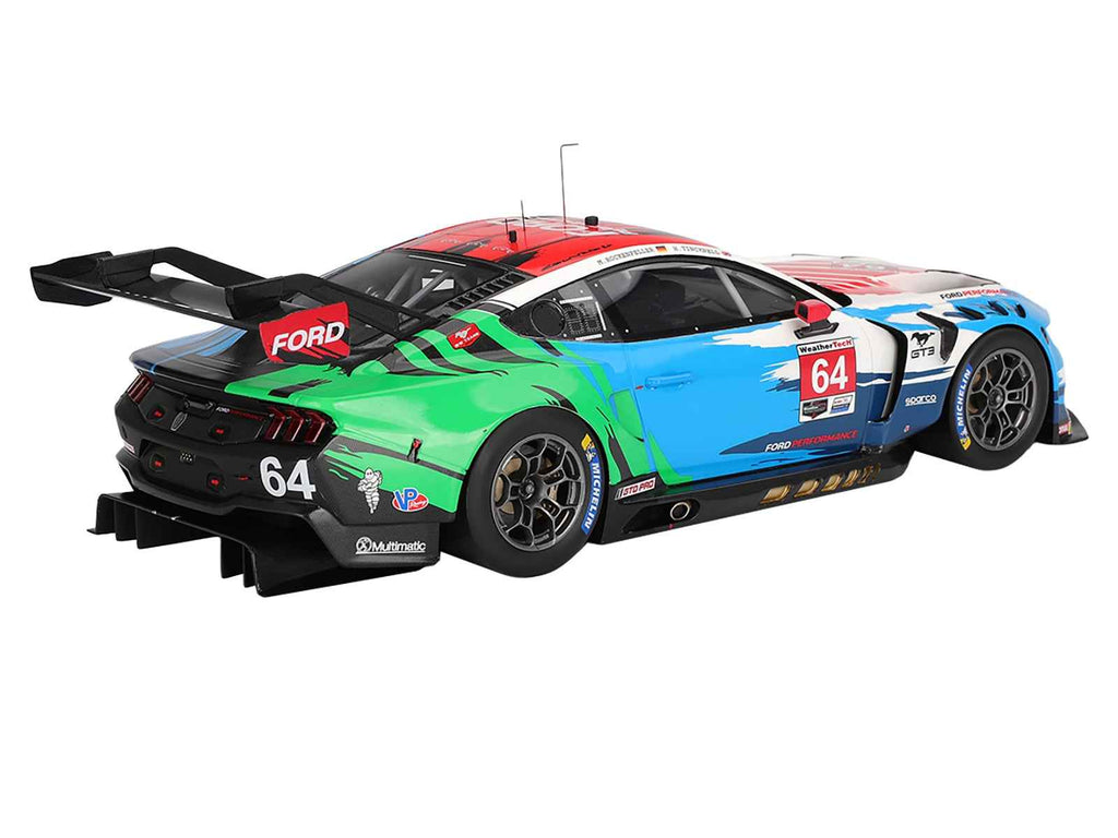 Ford Mustang GT3 #64 Mike Rockenfeller - Harry Tincknell "Ford Multimatic Motorsports" "Motul Course de Monterey - Laguna Seca" (2024) 1/18 Model Car by Top Speed