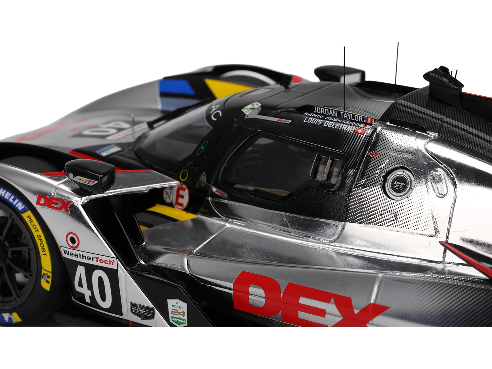 Cadillac V-Series.R #40 Louis Deletraz - Kamui Kobayashi - Jordan Taylor "Cadillac Wayne Taylor Racing" IMSA "24 Hours of Daytona" (2025) 1/18 Model Car by Top Speed